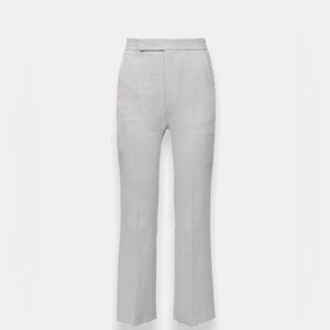 NWT Maria McManus High Waisted Crop Trousers in Pale Grey Melange, size 6